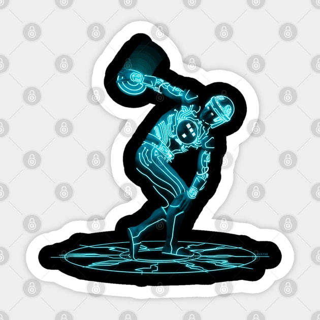 Tron Discobolo Sticker by KKTEE